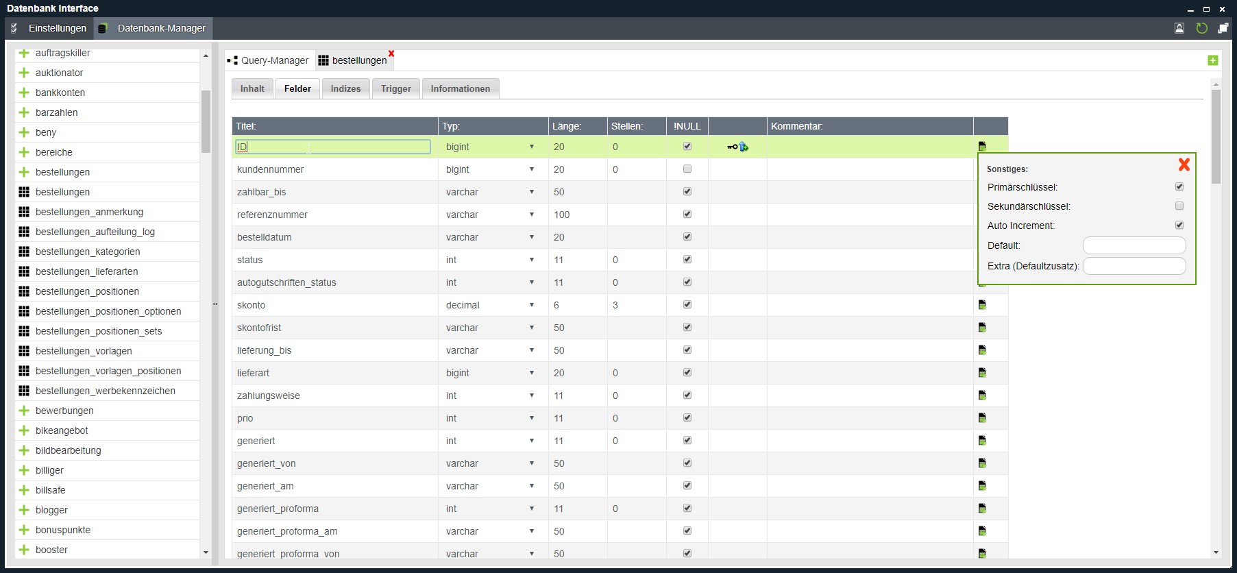 Icon: App Datenbank Interface
