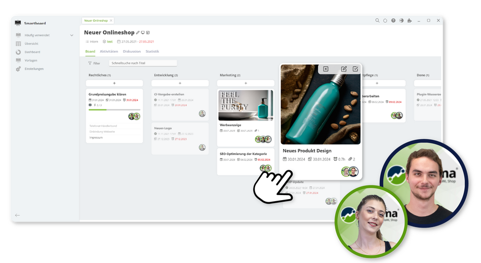 Kanban mit dem tricoma Smartboard
