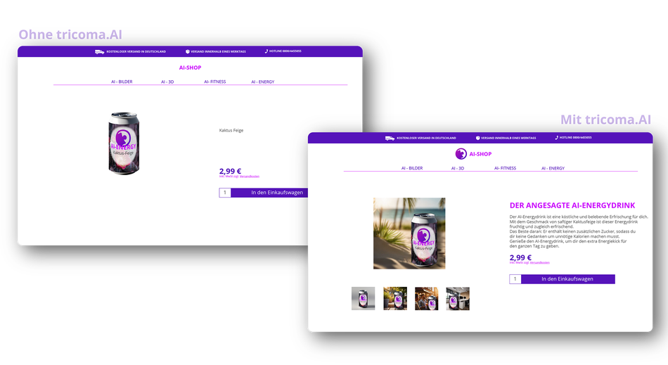Webshop mit und ohne KI