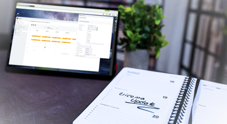 Businesslsung tricoma Kalender
