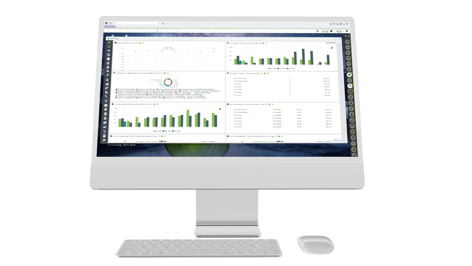 Dashboard Statistik tricoma Monitor