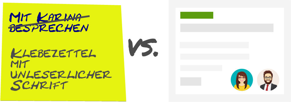 Klebezettel vs. Smartboard