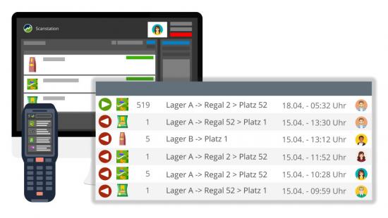 Arbeiten mit Buchungslisten im Lager
