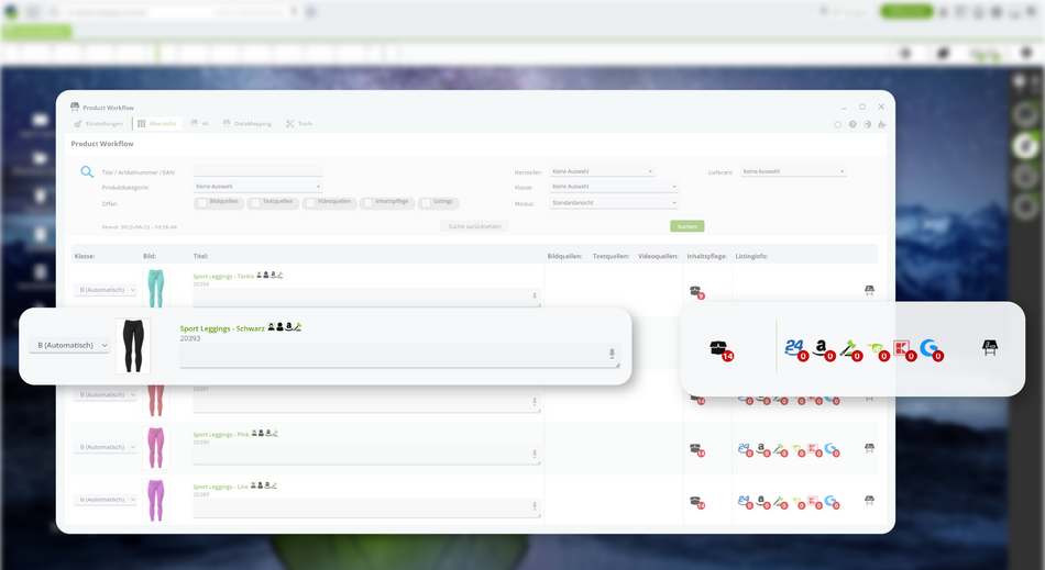 Automatisierte Prozesse Produkt-Workflow