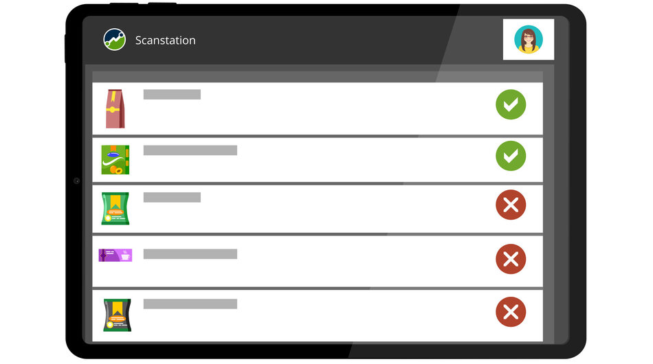 Mobile Pickliste auf einem Tablet