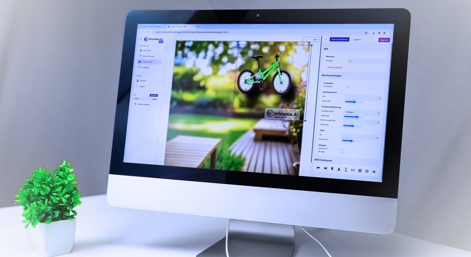tricoma.AI Studio Bild Onlinehandel
