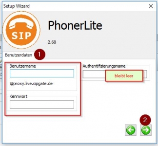 Einrichtung der App PhonerLite am Beispiel von Sipgate
