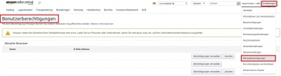 MWS-Zugangsdaten: Erzeugen und Verwalten der Verbindungsdaten zur Amazon API
