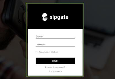 Einrichtung der App Sipgate