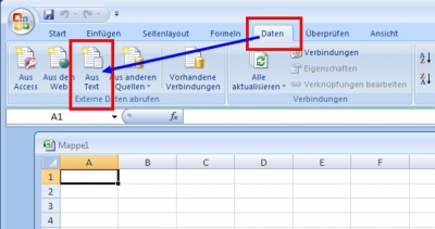 CSV-Datei mit Excel ffnen