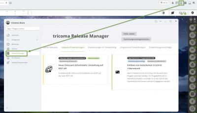 Release Manager im tricoma Store