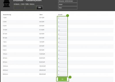 Geldeinheiten eintragen Geldeinheiten eintragen