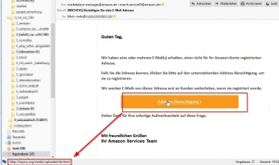 Phishing Mails von ebay und amazon